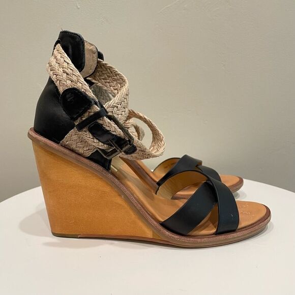 Dolce Vita Canvas Woven Over Cross Wedge Sandals - Size: 7.5 - Picture 2 of 9